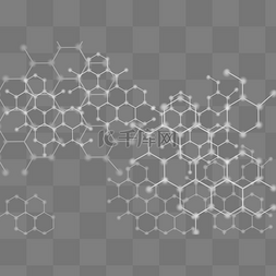 化学反应音效图片_矢量白色纳米技术抽象科技纹路