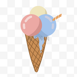 清凉夏季冰淇淋雪糕素材免费下载