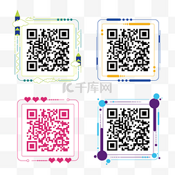 关注图片_极简二维码边框扫码框