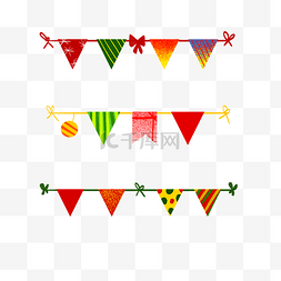 三角形圣诞吊旗