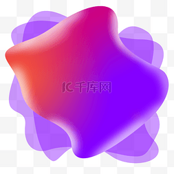 清新流体图片_不规则图形几何流体紫色