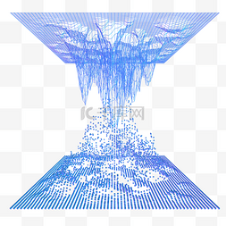 魔幻二日图片_科技智能魔幻数据点状锥形线几何