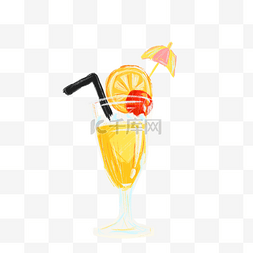 果汁图片_橙子沙冰饮料