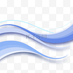 抽象的蓝色元素图片_业务简单的蓝色曲线