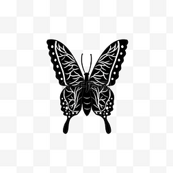 一只黑色蝴蝶插图