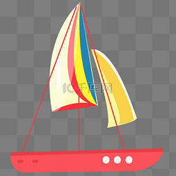 黄色风帆帆船