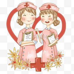 五一背景图片_劳动节工作的最美护士插画PNG