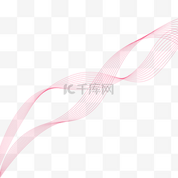 红色科技科技图片_不规则图形波浪线条红色