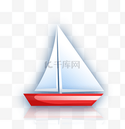帆船剪纸风船