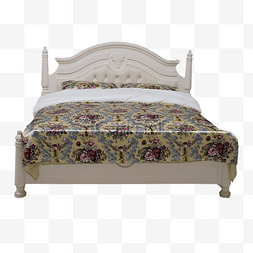 双人床上的床单花纹