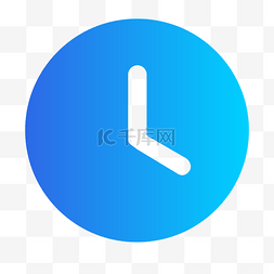 游览时间图片_渐变面性时间钟表APP功能图标