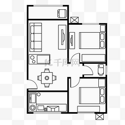 房屋建筑元素图片_房屋建筑户型图