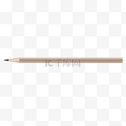 木色仿真写实细长铅笔