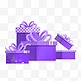 紫色系堆叠礼盒