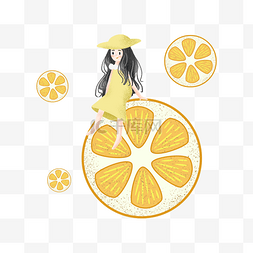 柠檬和可爱女孩