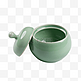 绿色陶瓷调料罐