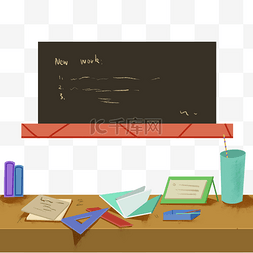 教室课桌黑板图片_教室课桌讲台