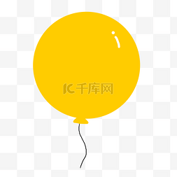 周年庆卡通字图片_黄色气球气泡卡通素材