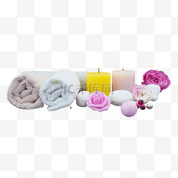 毛巾蜡烛花朵