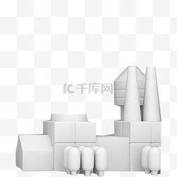 立体正方形方块图片_3D立体模型造型免抠图