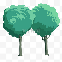 两棵树图片_两棵绿色大树插图