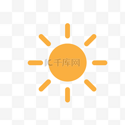 网页图片_扁平化太阳图标