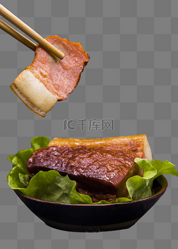 夹肉夹图片_夹起一片美味腊肉