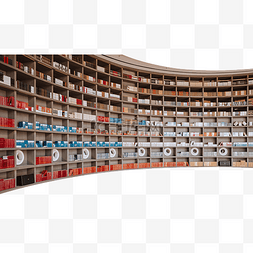 读书图片_图书馆阅读读书书架建筑结构现代