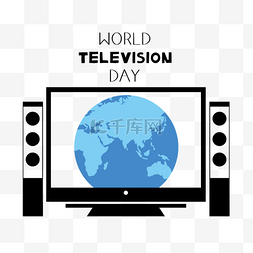 手绘现代风格world television day