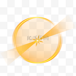 圆镜头图片_对称的黄色渐变圆形太阳光效