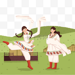 蒙古女孩跳舞