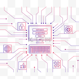 it科技png图片_电脑程序编程