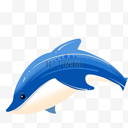 卡通蓝色的海豚