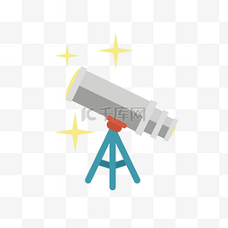 星空科技科技科技图片_卡通望远镜装饰元素