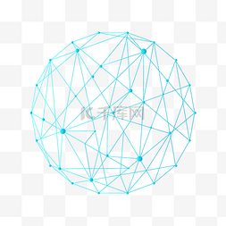 光效图片_科技点线结构球形