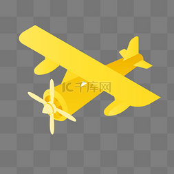 飞机模型插画图片_金色创意飞机元素