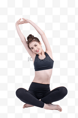 瑜伽动作图片_人像运动瑜伽动作