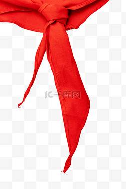 打结红色红领巾