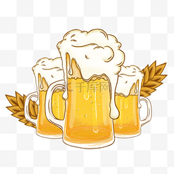 德国啤酒节图片_德国啤酒节杯装金黄啤酒