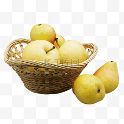 黄色酥梨水果篮