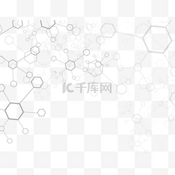 黑色科幻背景图片_矢量化学结构背景素材