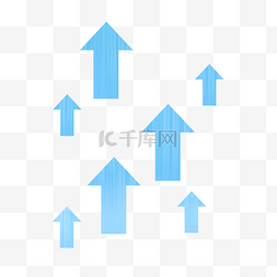 悬挂新年多个灯笼图片_上升多个蓝色箭头