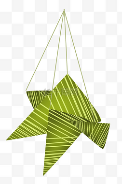 三角悬挂的粽子插图