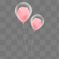 六一儿童节写实粉色气球组