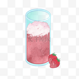 夏日鲜榨果汁图片_草莓冰夏日消暑冷饮