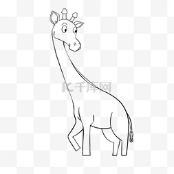 giraffe clipart black and white 长颈鹿黑