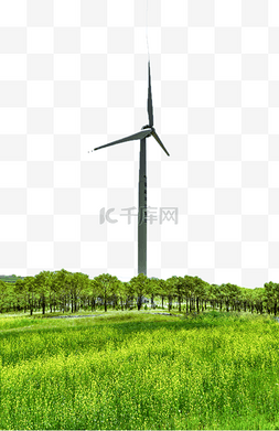 配图图片_春天风力发电机上午风力发电机风