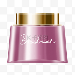 彩妆粉色图片_化妆品瓶子粉色金色盖