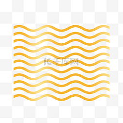 金色波浪线线条元素