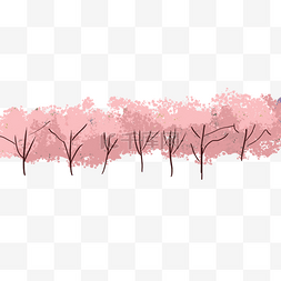 卡通樱花树